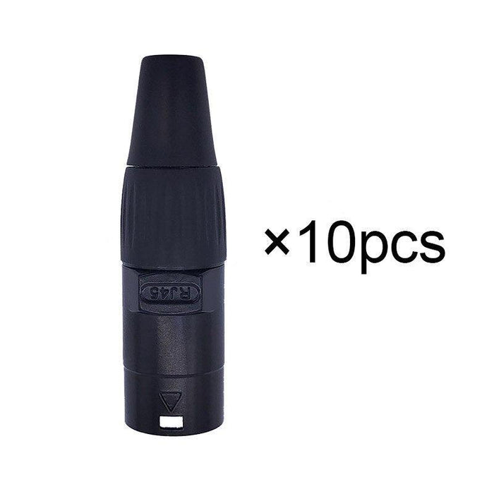 10 piece  8p8c RJ45 net work waterproof connector IP65 D socket panel ethernet connector.