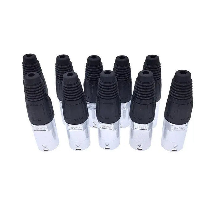 10 piece 8p8c RJ45 net work waterproof connector IP65 D socket panel ethernet connector - electrical center b2c