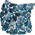 11.4 x 11.4 Glass Pebble Blue Marble Pattern Mix Mosaic