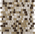 12x12 Random Glass & Stone Square Mosaic