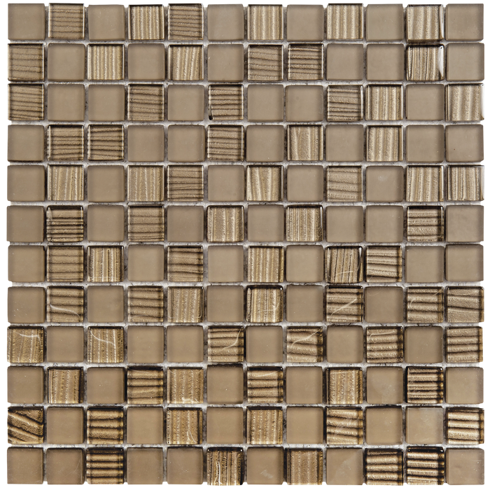 1x1 Brown Mix Polished/Matte Glass