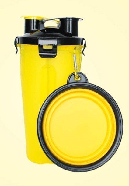 2 In 1Pet Water Bottle Dispenser Travel Portable Dog Cat Drinking Silicone Bowl-21