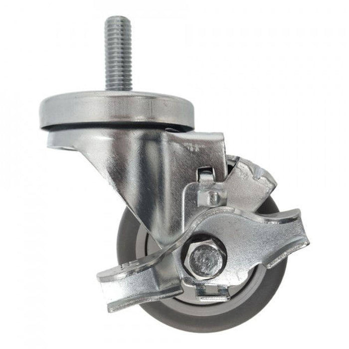 3" x 1-1/4" Thermo-Pro Threaded Swivel Stem Caster, Brake (1/2") 210 lbs. Cap - Durable Superior Casters - product view 2