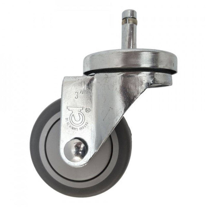 3" x 1-1/4" Thermo-Pro Wheel Swivel Grip Ring Stem Caster - Durable Superior Casters
