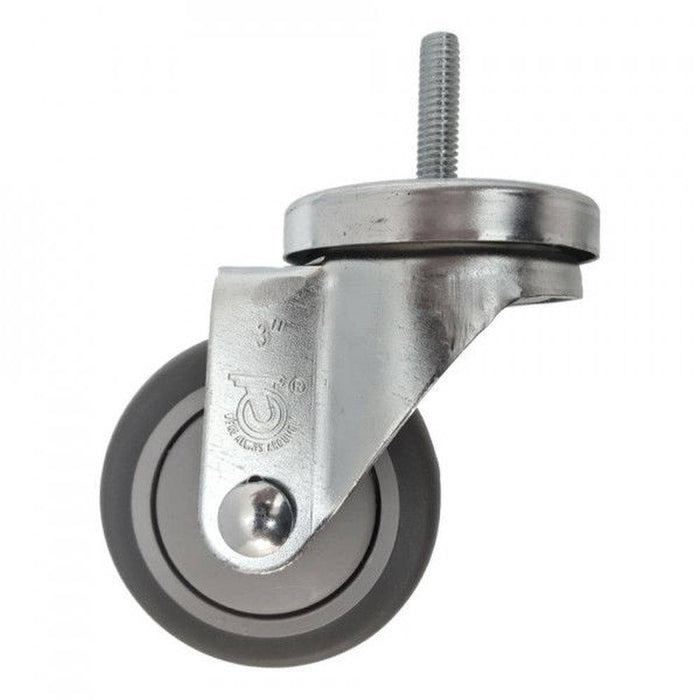 3" x 1-1/4" Thermo-Pro Wheel Threaded Swivel Stem Caster (3/8") - Durable Superior Casters