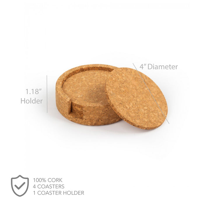 4 Cork Coaster Set - Design: FM7
