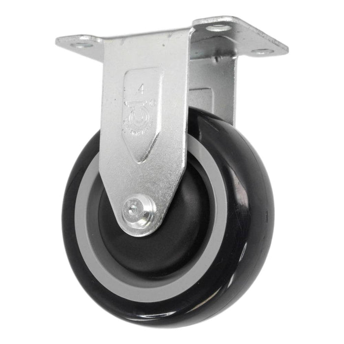 4" x 1-1/4" Poly-Pro Wheel Rigid Caster - Durable Superior Casters