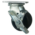 4" x 2" MaxRok Wheel Swivel Caster w/ Top Lock Brake - Durable Superior Casters