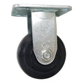 4" x 2" Rubber On Nylon Wheel Rigid Caster (Roller Bearing) - Durable Superior Casters