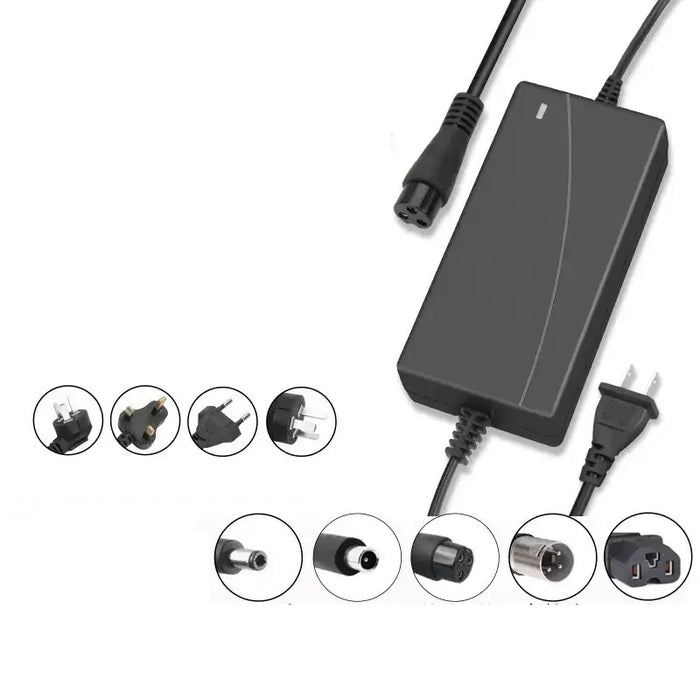 42V 2A charger, 36V hoverboard charger, balance scooter charger, lithium battery charger, electric scooter charger, hoverboard power adapter, 42V 2A power supply, XLR connector charger, aviation plug charger, DC5.5mm charger, US plug hoverboard charger, EU plug balance scooter charger, overcharge protection charger, LED indicator scooter charger