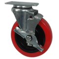 5" x 1-1/4" Poly-Pro Wheel Swivel Caster w/ Top Lock Brake - Durable Superior Casters
