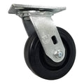 5" x 2" Rubber On Nylon Swivel Caster (Precision Bearing) - Durable Superior Casters