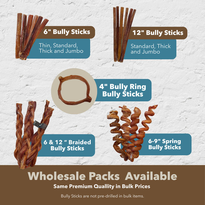 6" Thick Braided Bully Sticks-4