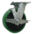 6" x 2" Polyon MaxRok Swivel Caster w/ Top Lock Brake - Durable Superior Casters