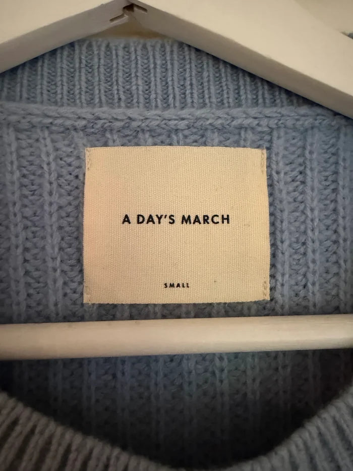A Day's March Monica Ribbed Cotton-ulltröja NWOT