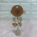 Abalone Pick & Gold Pyramid Charm Earrings