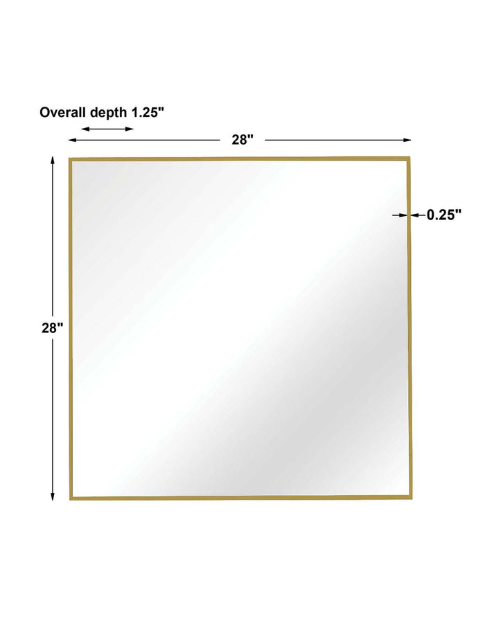 Alfonzo Gold Square Mirror
