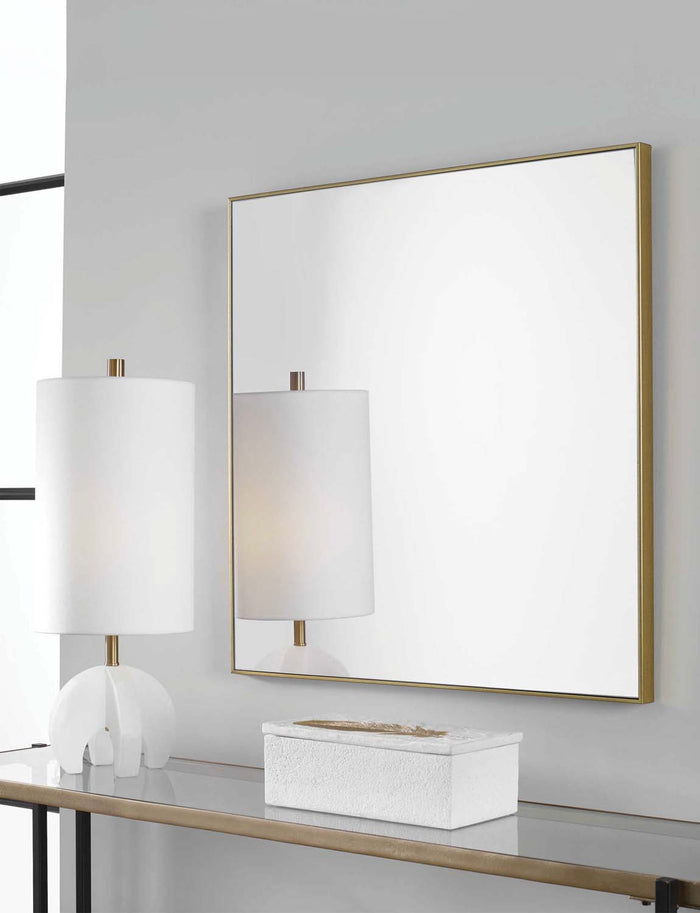 Alfonzo Gold Square Mirror
