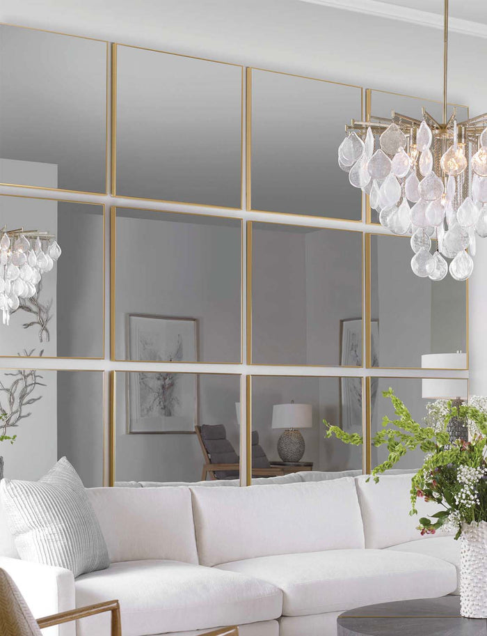 Alfonzo Gold Square Mirror