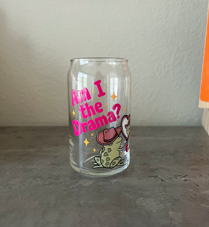 Am I The Problem Glass Cup