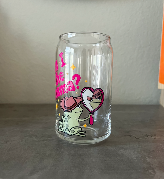 Am I The Problem Glass Cup