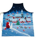 Apron - Eva Melhuish Tomte & Rabbit  watching Village