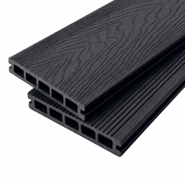 Black Composite Decking Boards 3.6m - The Plastic Centre
