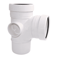 Aquaflow 110mm Push Fit Soil  Double Socket Branch 92.5°