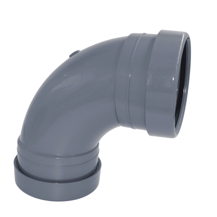 Aquaflow 110mm Push Fit Soil Pipe Double Socket Bend 135°