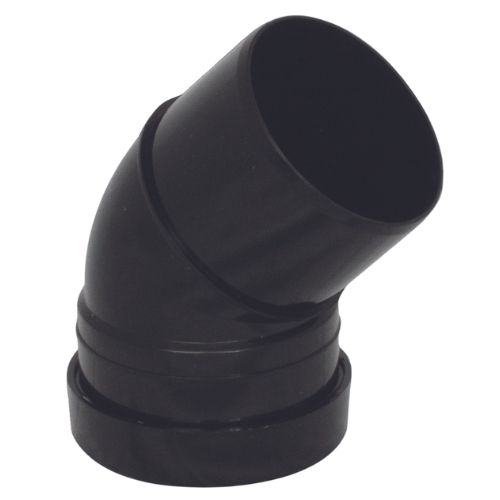 Aquaflow 110mm Single Socket Bend 135° Black