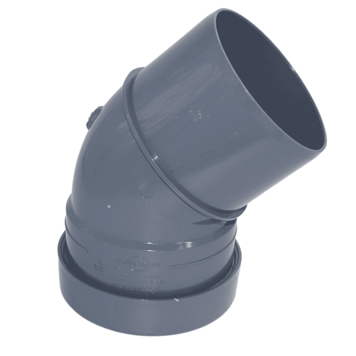 Aquaflow 110mm Push Fit Soil Single Socket Bend 135°