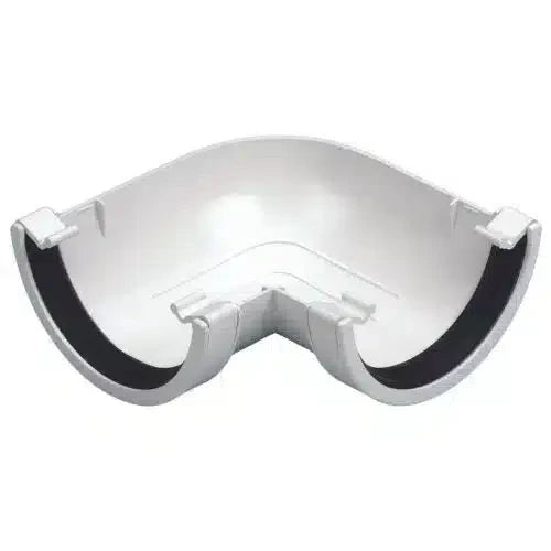 Aquaflow 120mm Half Round Deep Flow Gutter Angle 90° white