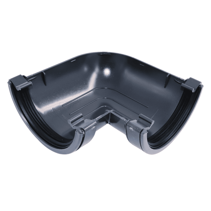Aquaflow 120mm Half Round Deep Flow Gutter Angle 90° Grey