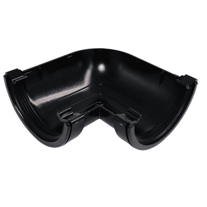 Aquaflow 120mm Half Round Deep Flow Gutter Angle 90° Black