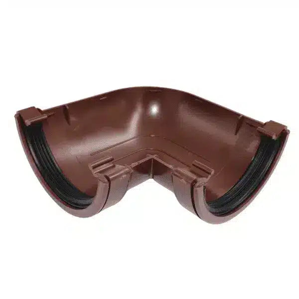 Aquaflow 120mm Half Round Deep Flow Gutter Angle 90° Brown