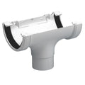 Aquaflow 112mm Half Round Running Outlet Gutter drawing