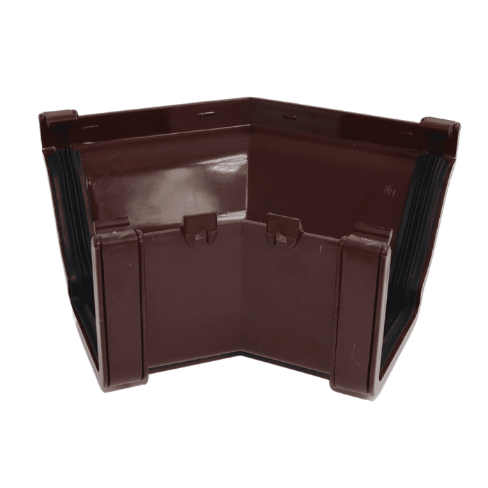 dark brown Aquaflow 130mm External 135° Ogee Gutter Angle