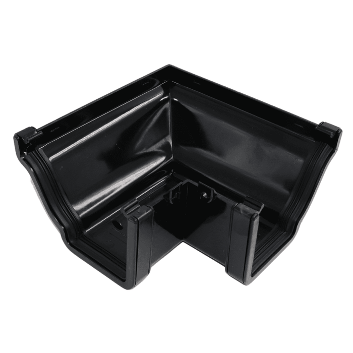 black Aquaflow 130mm External 90° Ogee Gutter Angle