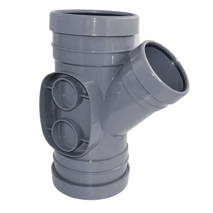 Aquaflow 160mm-110mm Triple Socket Reducer Tee 135°