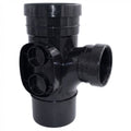 Aquaflow 160mm Double Socket Tee 92.5° Black