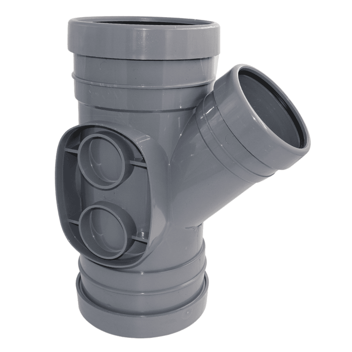 Aquaflow 160mm Double Socket Tee Branch 135°