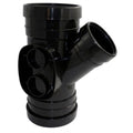 Aquaflow 160mm Pipe Triple Socket Tee 135° Branch Black
