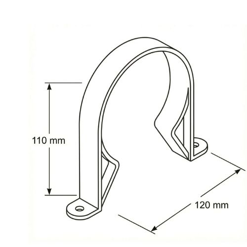 Aquaflow 160mm Push Fit Soil Pipe Clip Drawing
