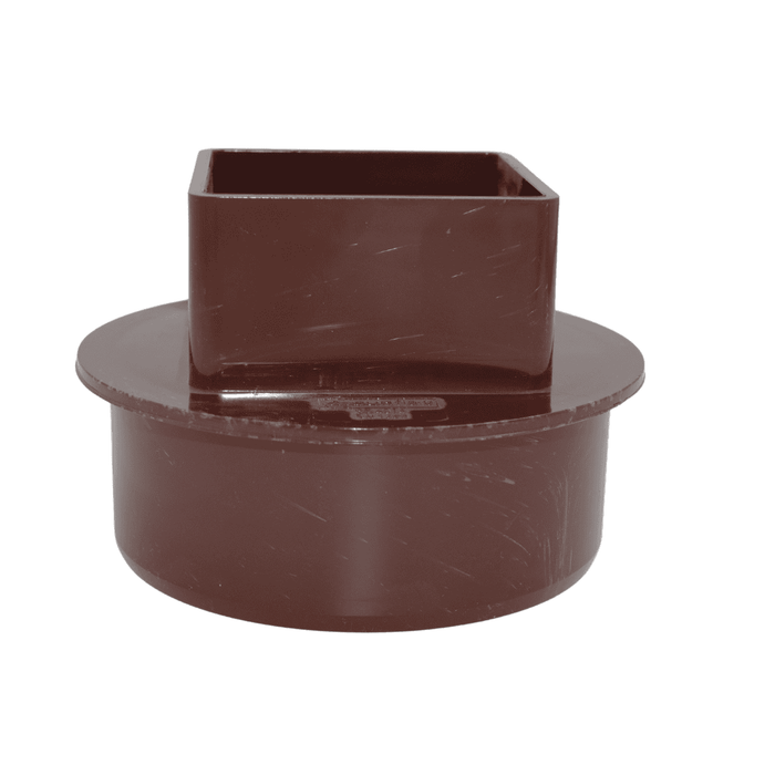 Brown Aquaflow 65mm Square to Round 110mm Soil Adaptor