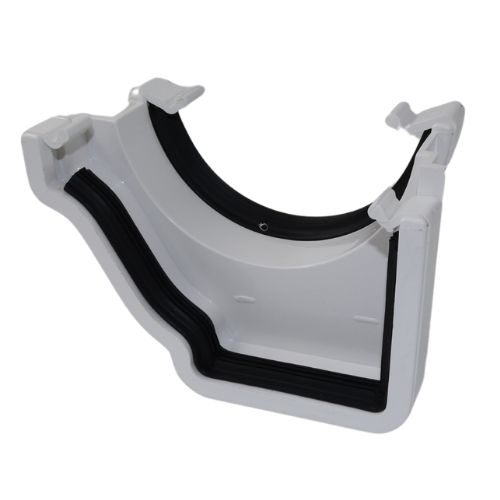 Aquaflow Left Hand Half Round To Ogee Adaptor White