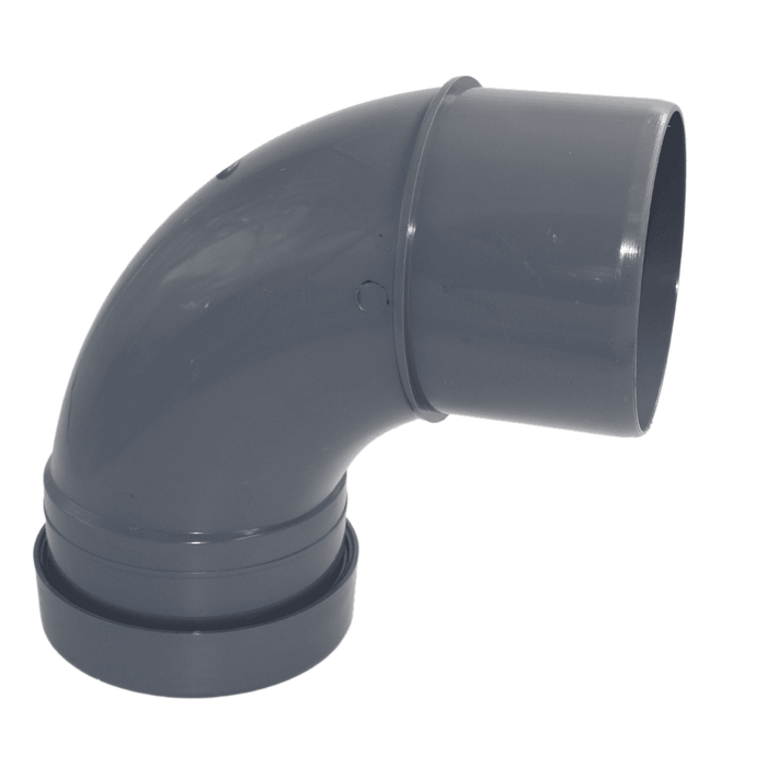 Aquaflow Single Socket 110mm Push Fit Soil Bend 92.5°