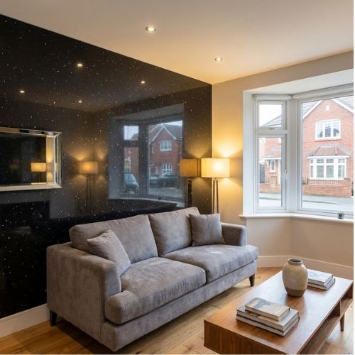 Black Sparkle Wall Panel | 250mm x 2.6m x 5mm (Pack of 4)