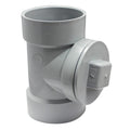 Canplas 4" PVC DWV Cleanout Tee with Threaded Plug and O-Ring, Hub x Hub x Female National Pipe Thread (FPT)