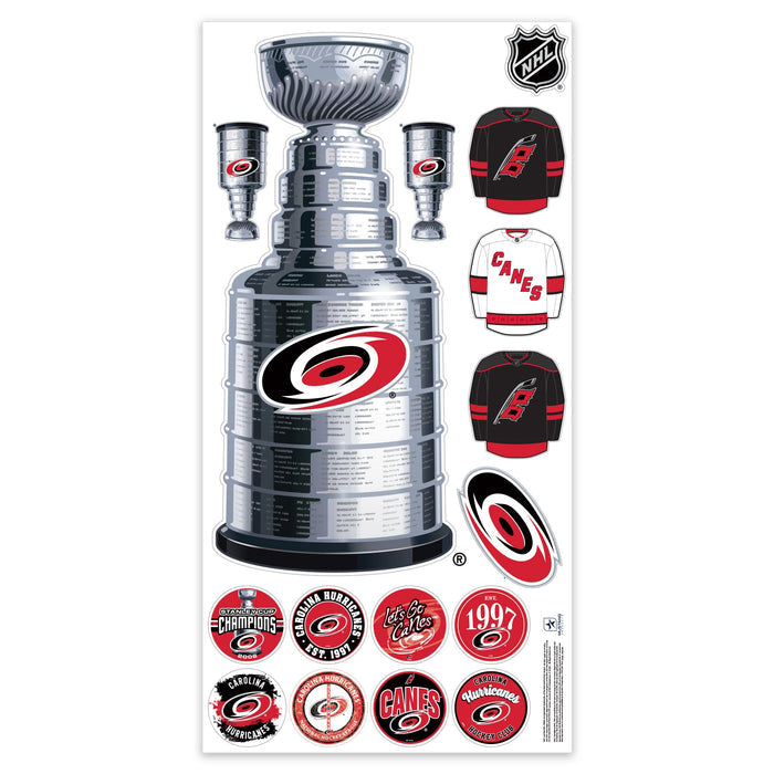 Carolina Hurricanes Repositionable Wall Decal Set - STANLEY CUP