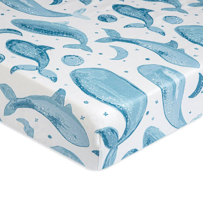 Caspian Whale Crib Sheet - Project Nursery